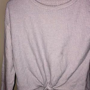 A Grey Tied up Sweater